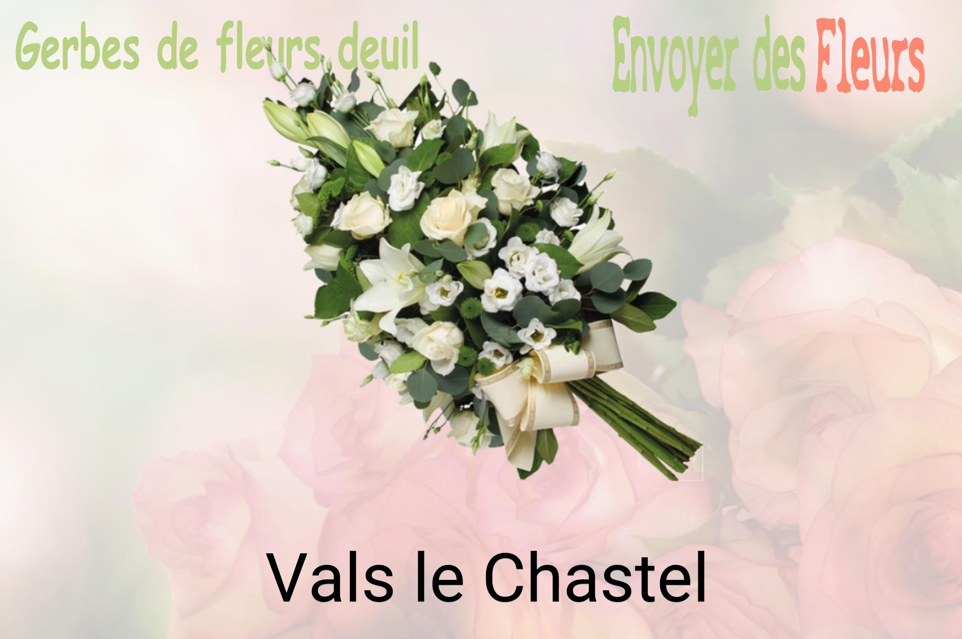 Gerbe de fleurs de deuil livrée à Vals-le-Chastel